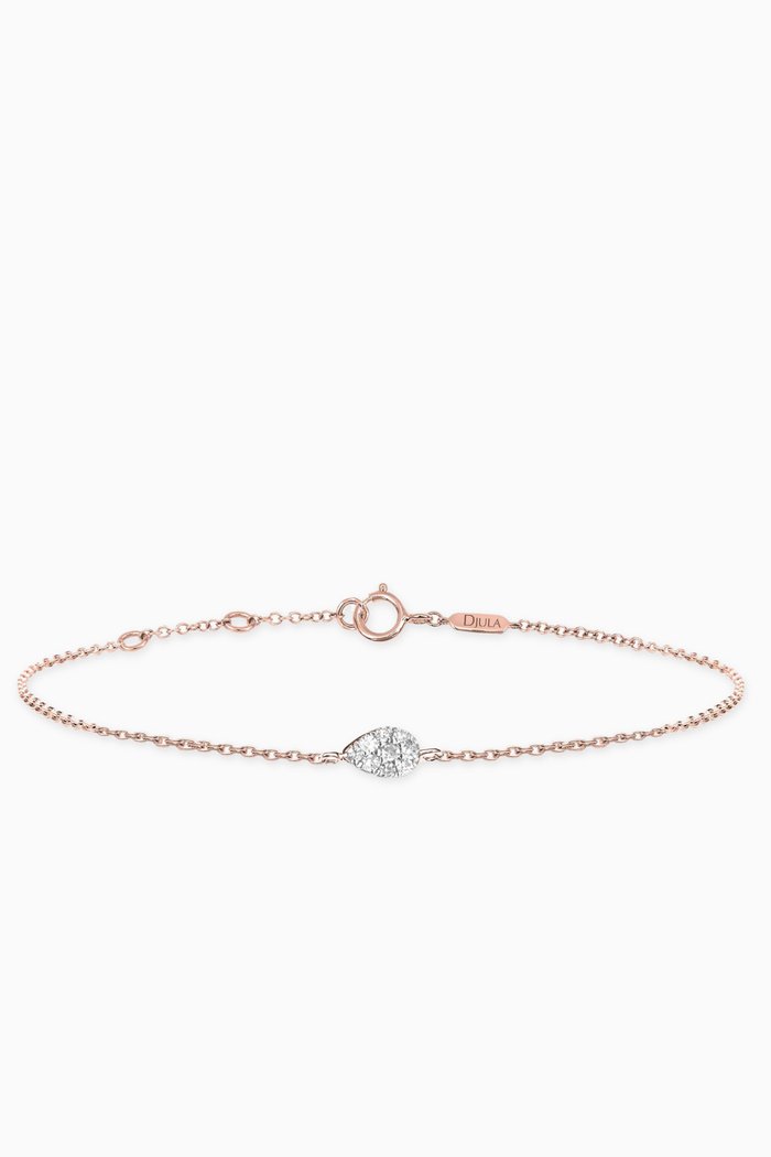 Magic Touch Pear Diamond Bracelet in 18kt Rose Gold