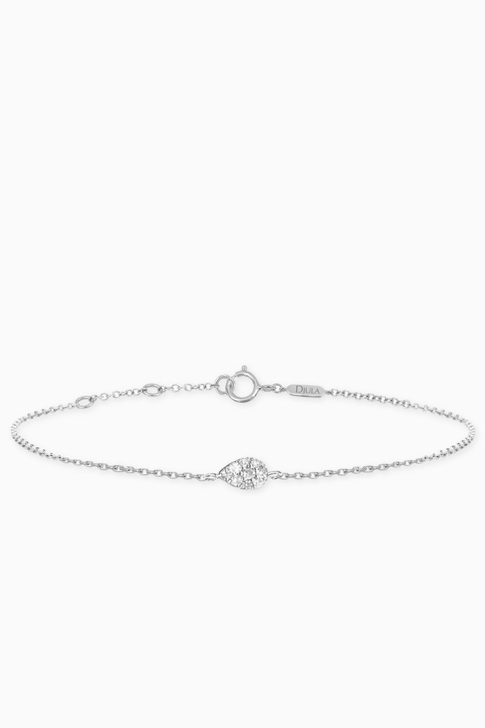 

Magic Touch Pear Diamond Bracelet in 18kt White Gold