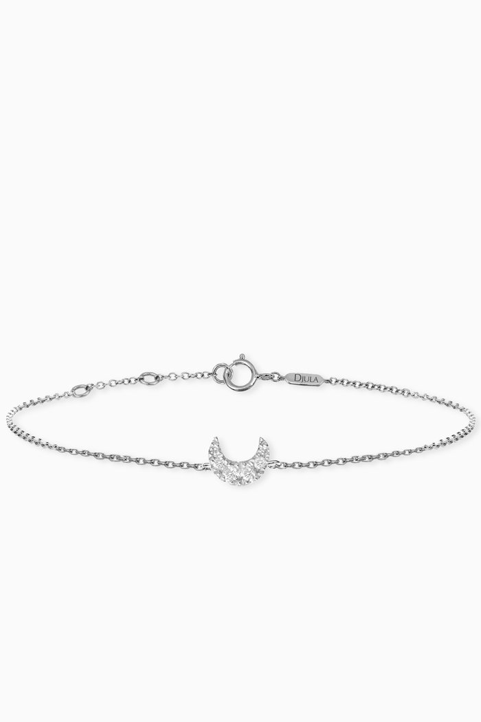 

Magic Touch Moon Diamond Chain Bracelet in 18kt White Gold