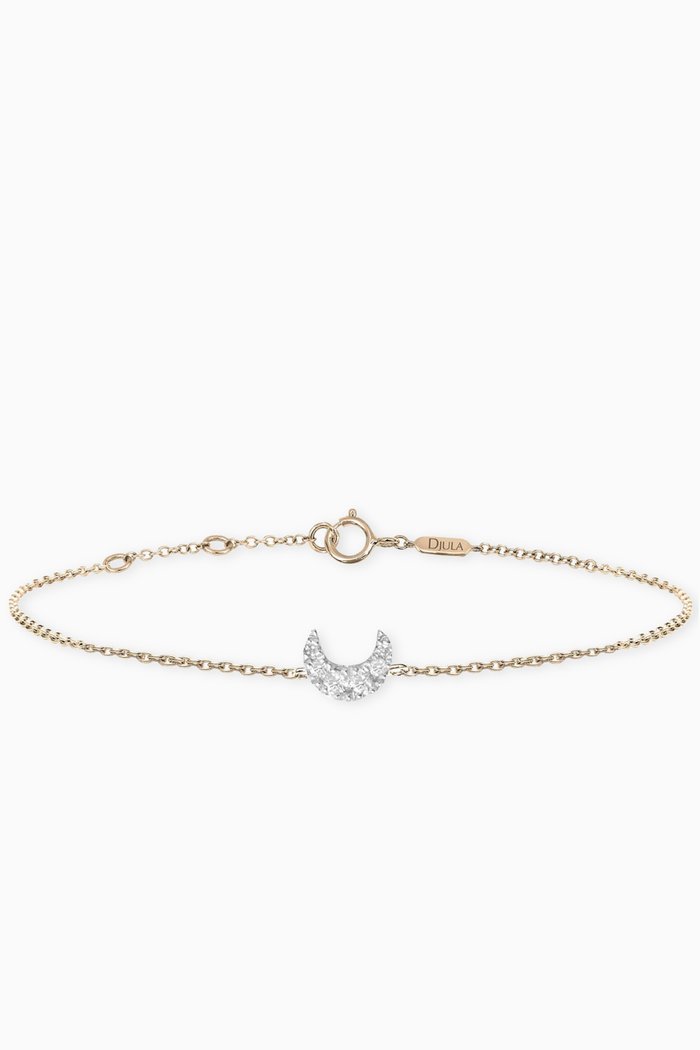 

Magic Touch Moon Diamond Chain Bracelet in 18kt Yellow Gold