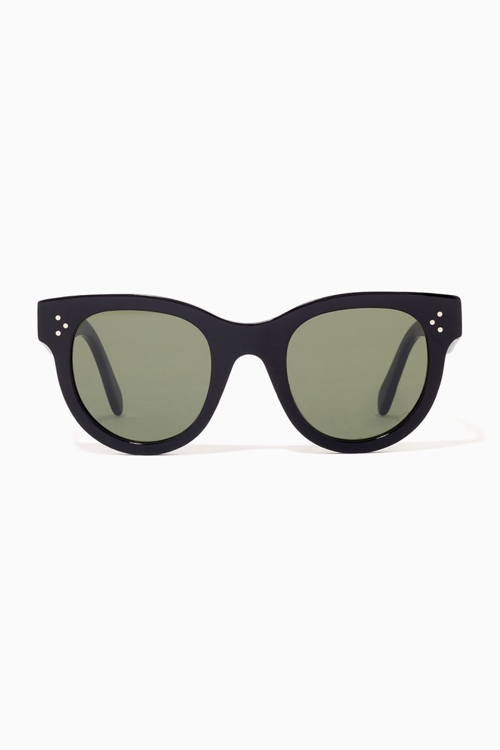 

Round Sunglasses in Acetate, Black