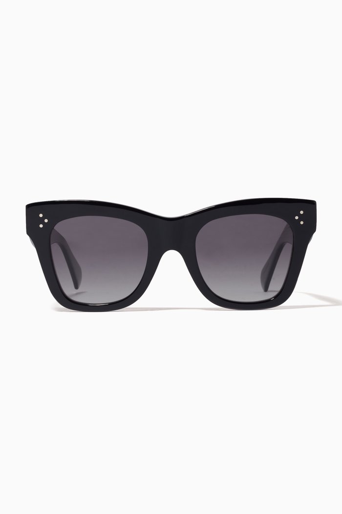 

Cat Eye Sunglasses in Acetate, Black