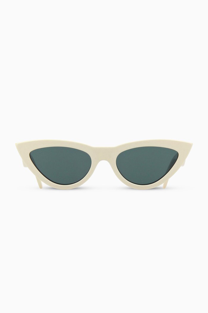 

Cat Eye Sunglasses in Acetate, White