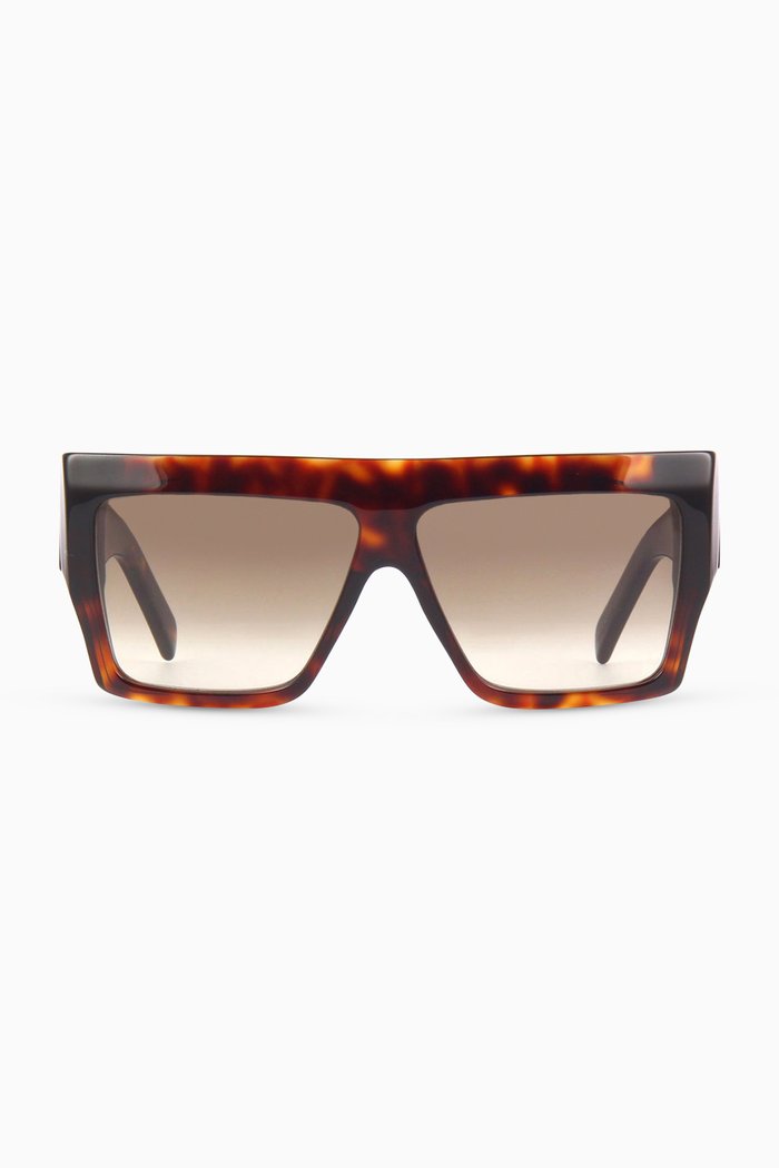 

Oversized Square Sunglasses in Acetate, Brown