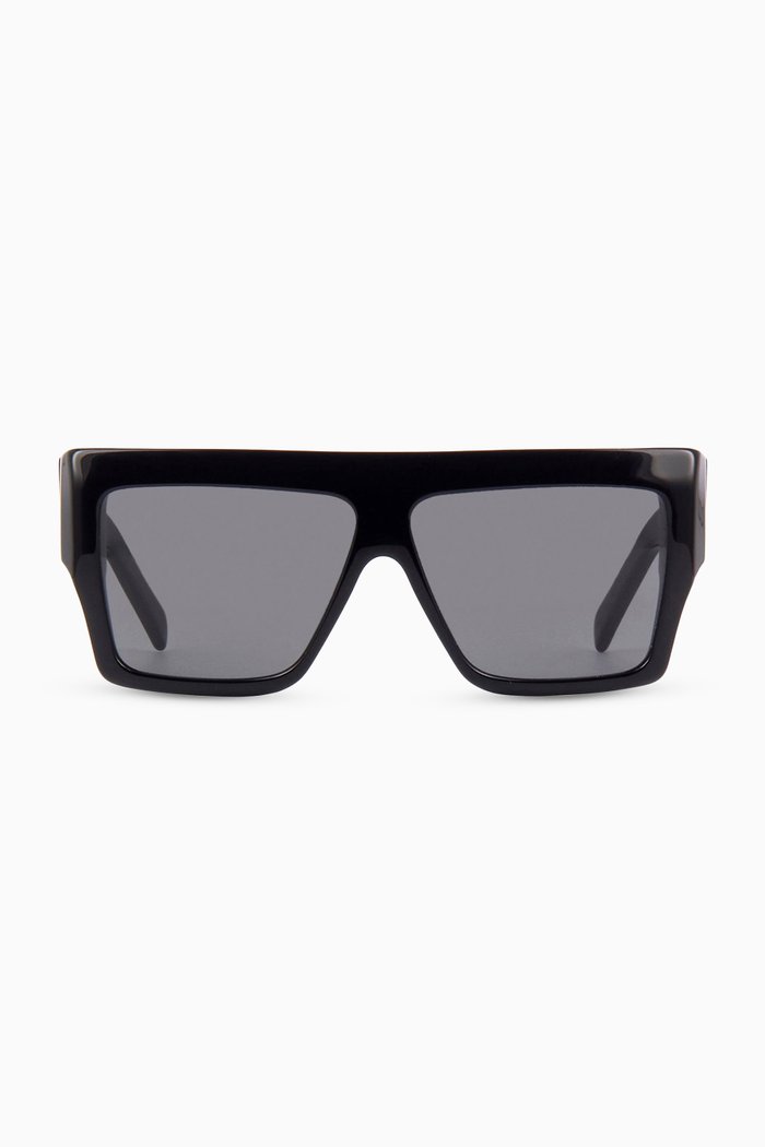 

Oversized Square Sunglasses in Acetate, Black