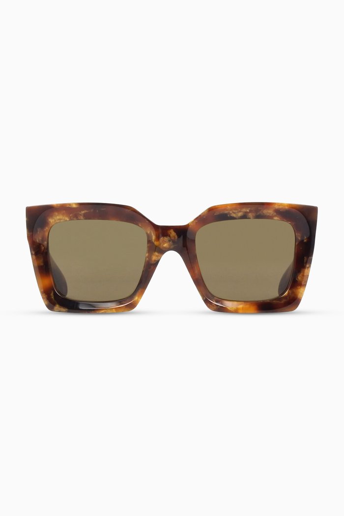 

Oversized Square Sunglasses in Acetate, Brown
