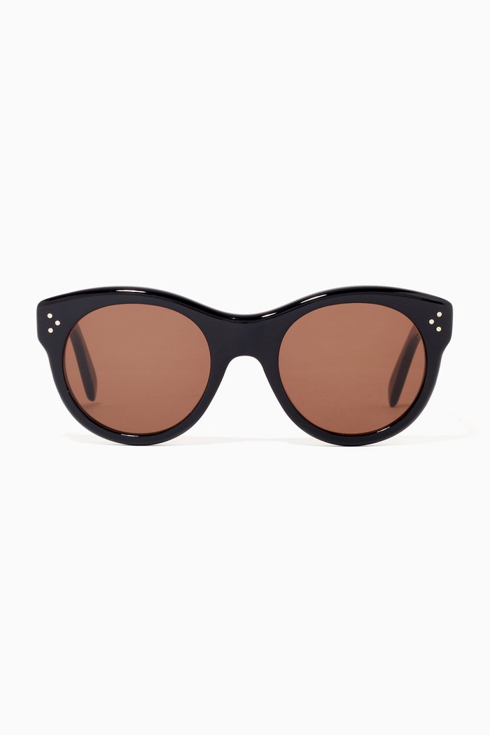 

Round Sunglasses in Acetate, Black