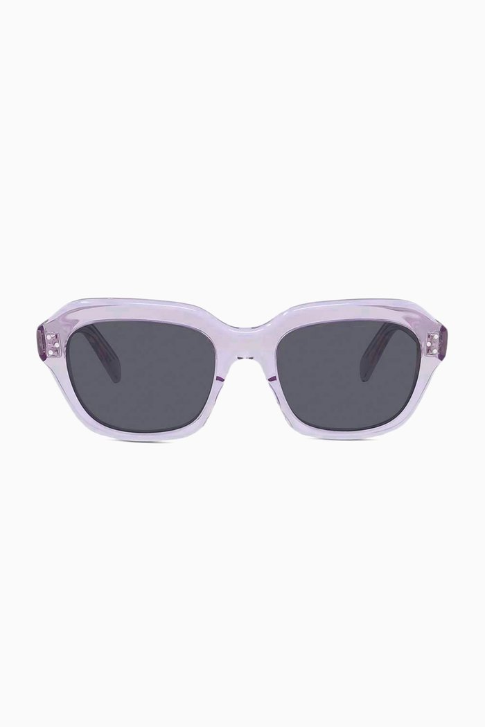 Round Sunglasses in Acetate, Purple