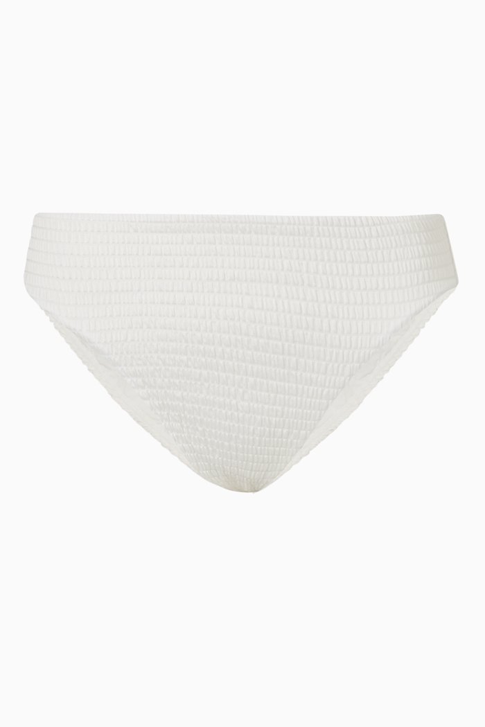 

Hillary High Waist Bikini Bottoms, White