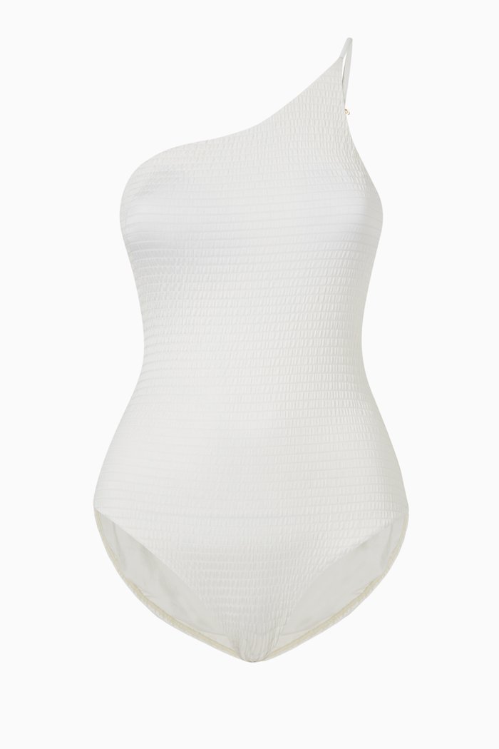 

Scarlett One-shoulder Swimsuit, White