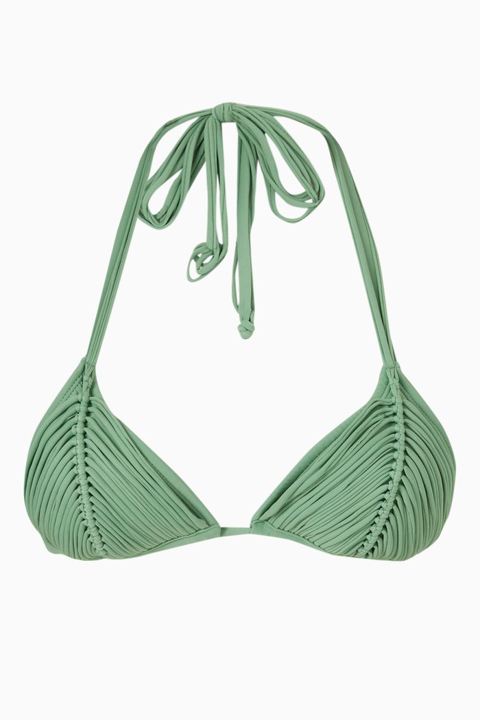 

Isla Macramé Bikini Top, Green