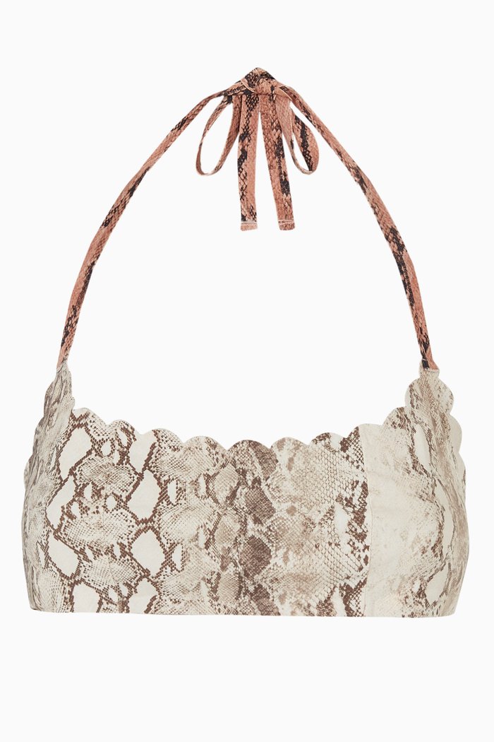 

Kaa Reversible Wave Bikini Top, Brown