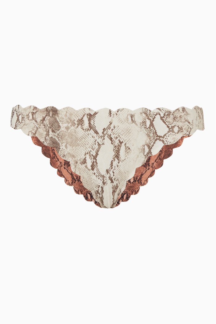 

Kaa Reversible Wave Bikini Bottoms, Brown