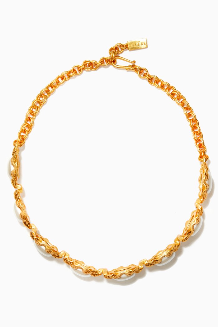 

Euphoria Sandy Choker in 24kt Gold Plating, White