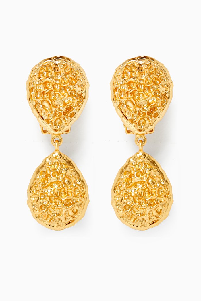 

Euphoria Sail Drop Clip Earrings in 24kt Gold Plating