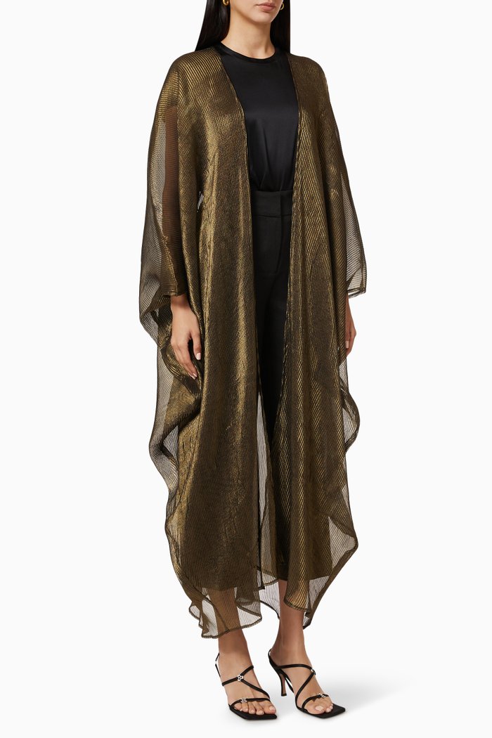 

Evening Open Abaya, Metallic