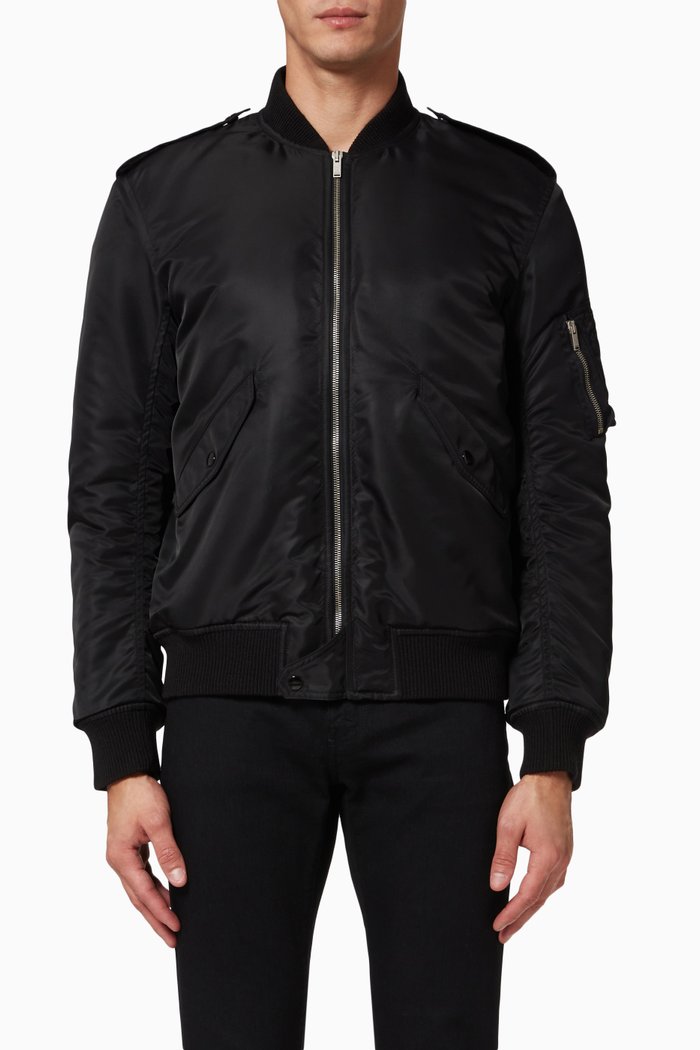 

Bomber Jacket in Recycled Polyamide, Black