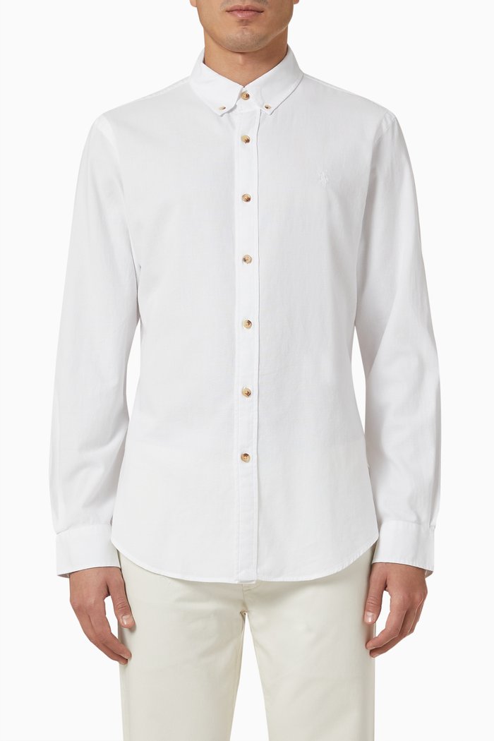

Logo Shirt in Cotton Pique, White