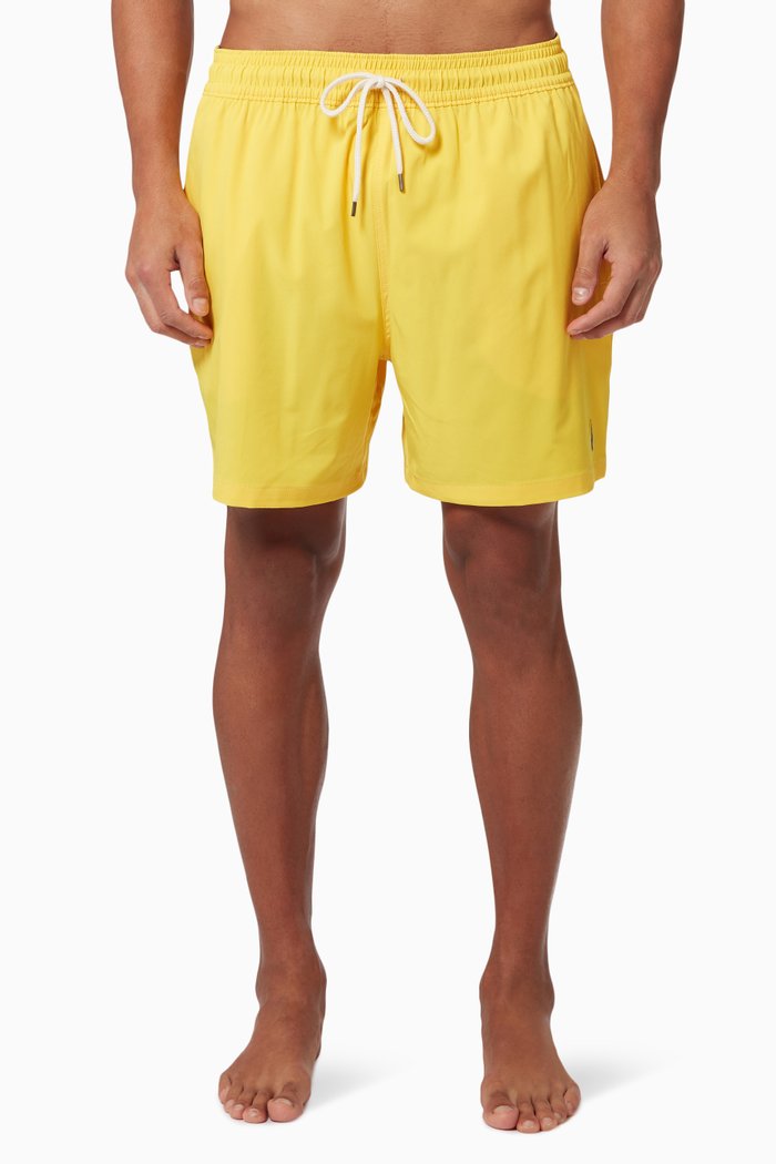 

5.5" Traveler Swim Trunks in Technical Fabric, Yellow