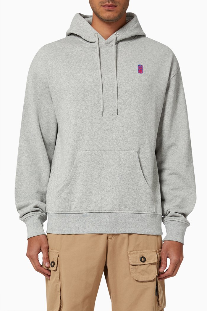 Transistor Graphic Hoodie in Cotton Terry, Grey