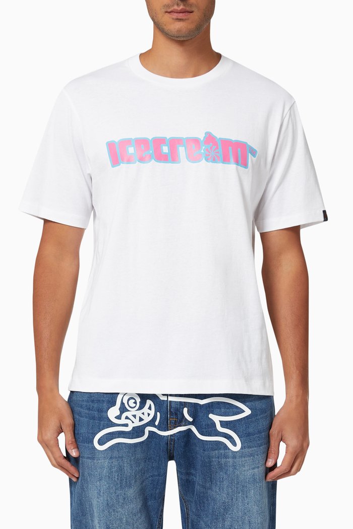 

Soft Serve Logo T-shirt in Cotton Jersey, White