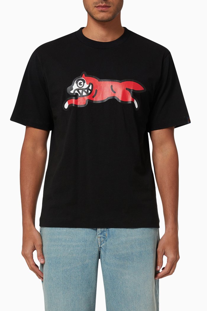 

Running Dog T-shirt in Cotton Jersey, Black