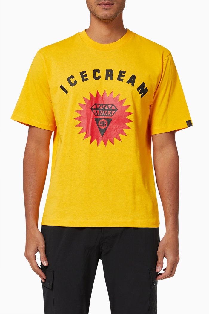 

Signet Logo T-Shirt in Cotton Jersey, Yellow