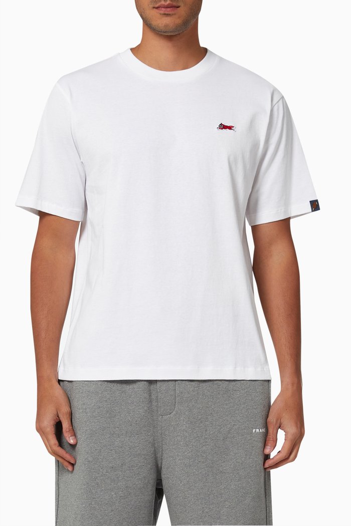 

Small Running Dog T-shirt in Cotton Jersey, White