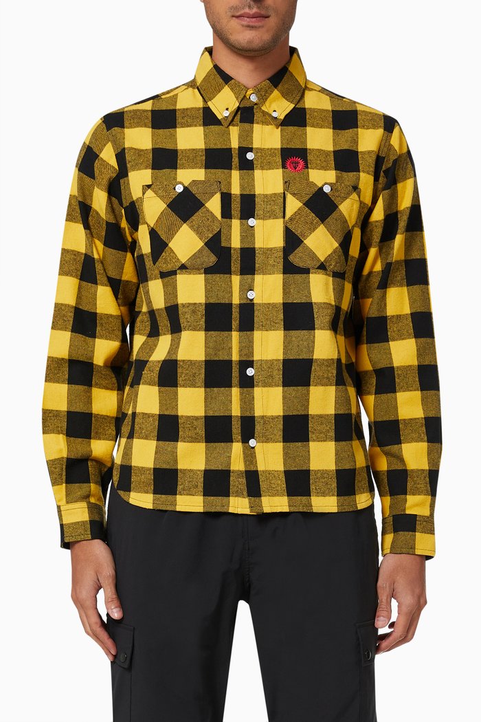 

Check Flannel Shirt in Cotton, Yellow