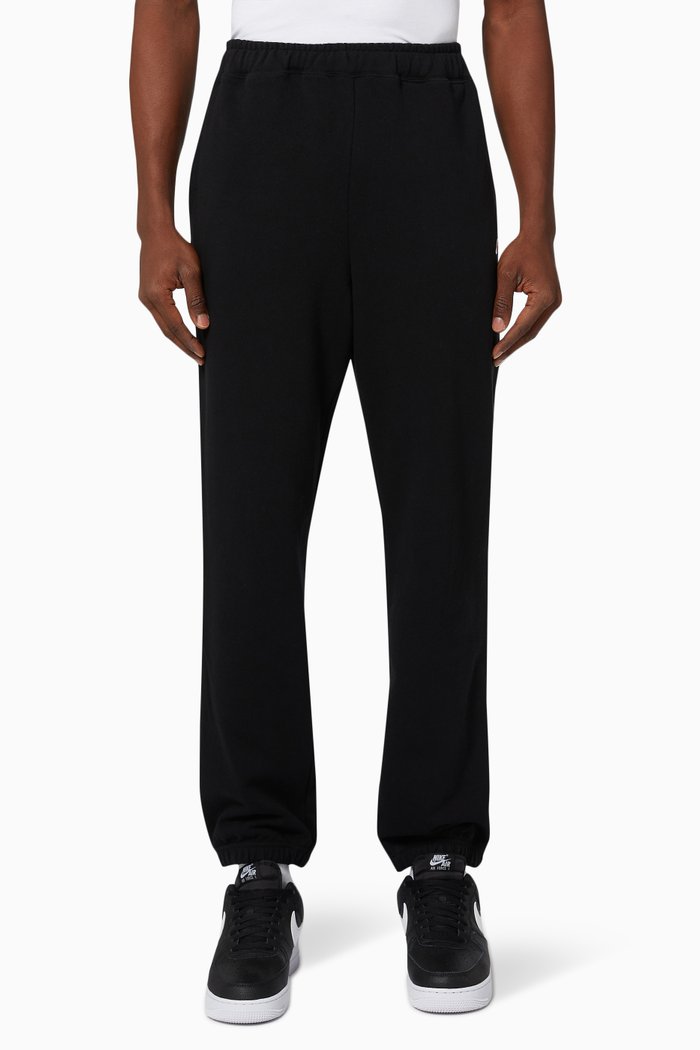 Running Dog Sweatpants in Cotton Fleece, Black