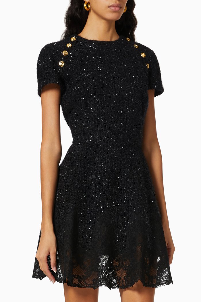 

Mini Dress in Tweed, Black