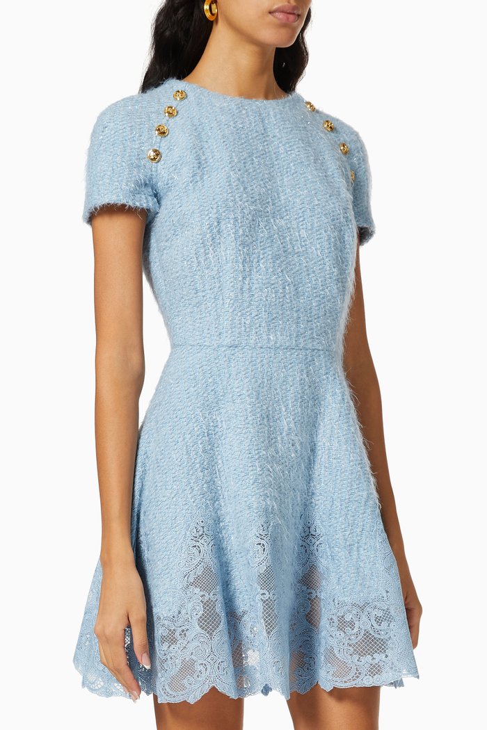 

Mini Dress in Tweed, Blue