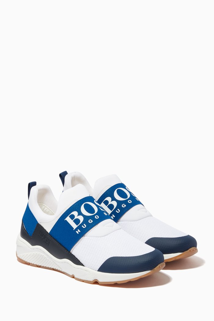 

Kid's Logo Mesh Trainers, Blue