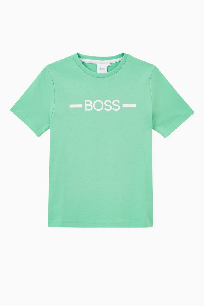 

Logo Print T-Shirt in Cotton, Green