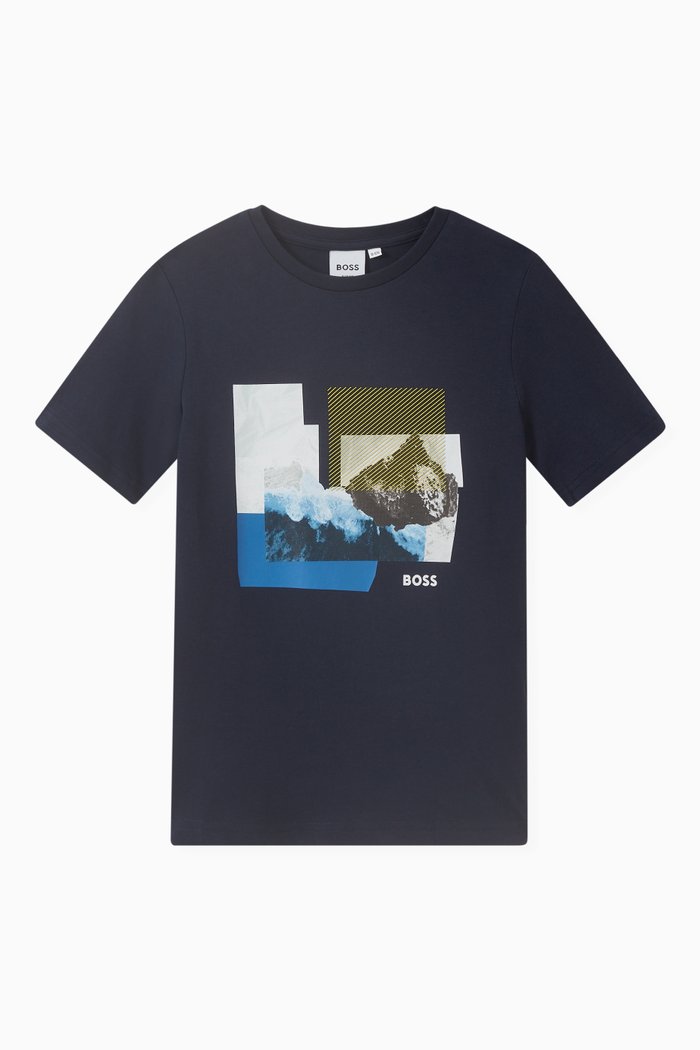 

Graphic T-Shirt in Cotton, Blue