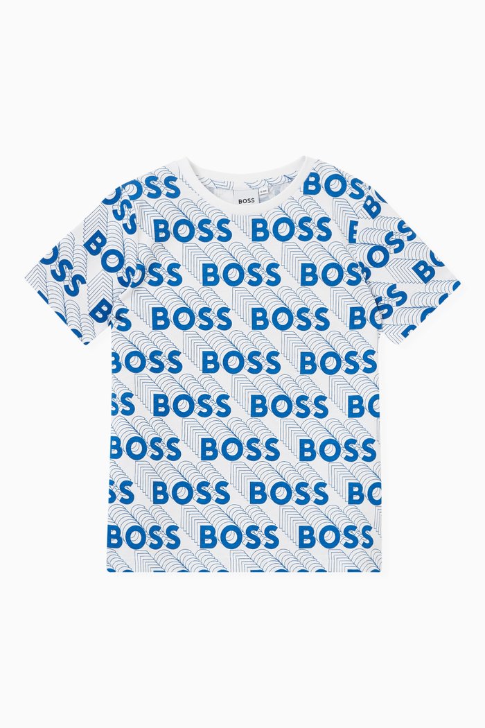 Logo Lettering T-Shirt in Cotton, White