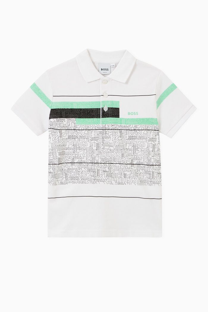 

Logo Polo T-Shirt in Cotton, White