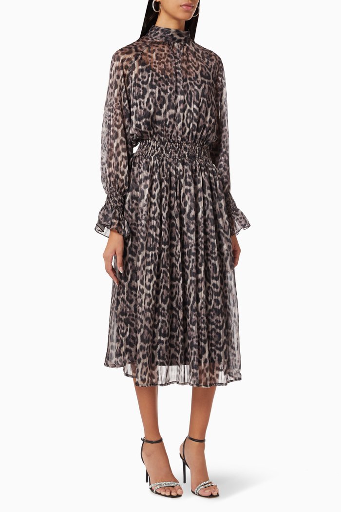 

Leopard Print Dress, Black