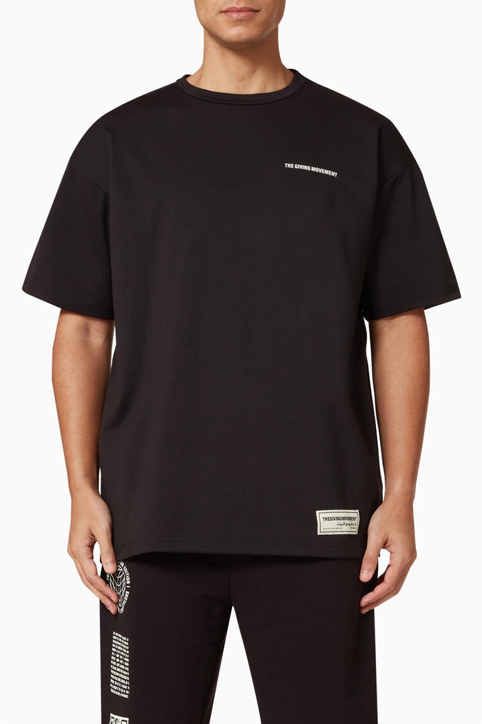 

TGM World Active Oversized T-shirt in Organic Cotton, Black