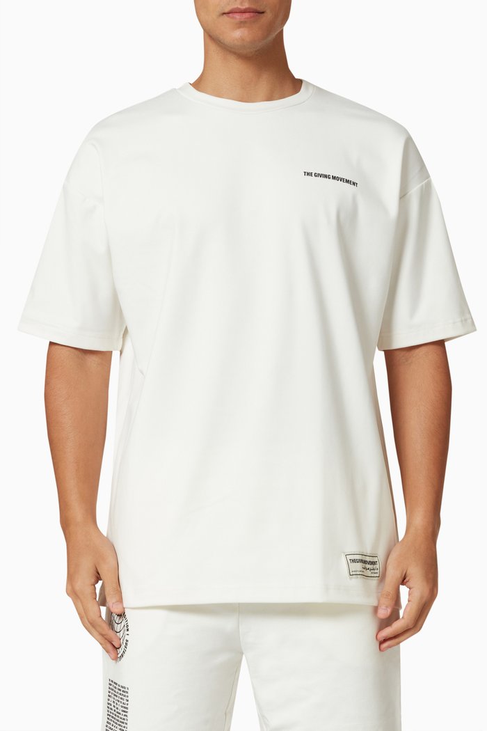 

TGM World Active Oversized T-shirt in Organic Cotton, White