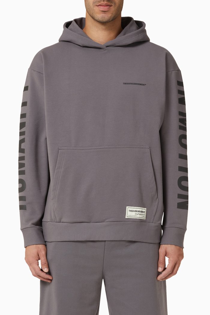 

Street Oversized Hoodie in Organic Cotton, Grey