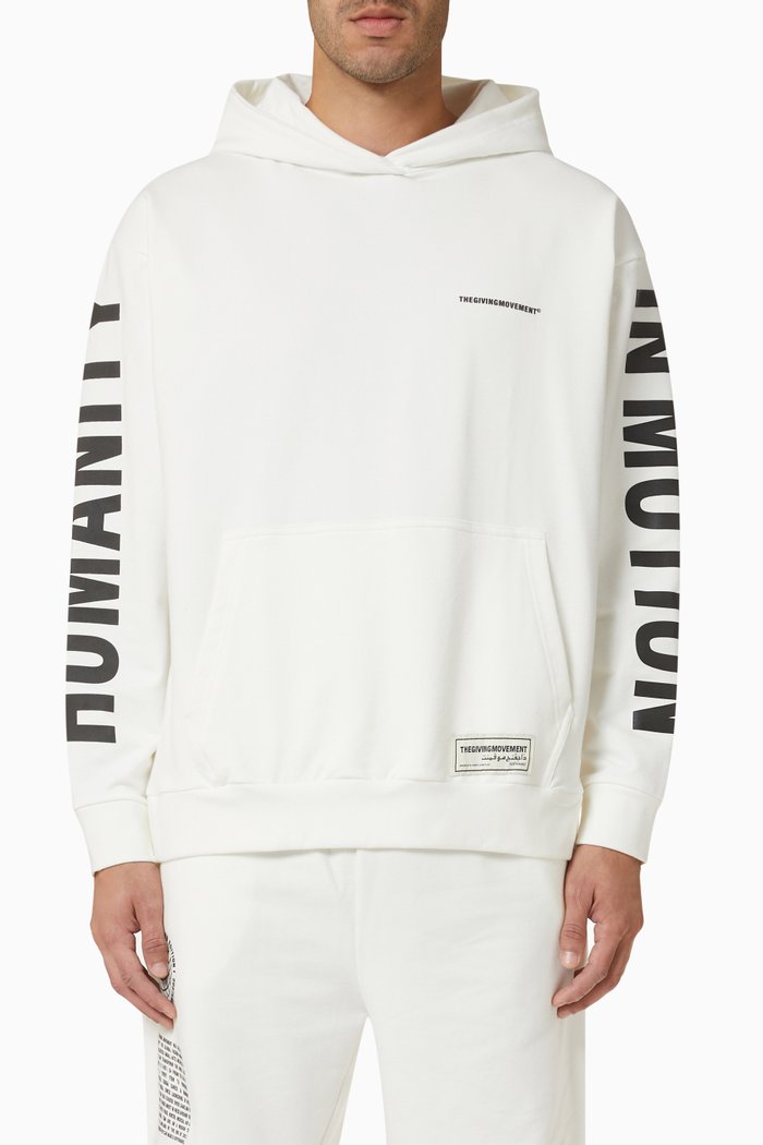

Street Oversized Hoodie in Organic Cotton, White