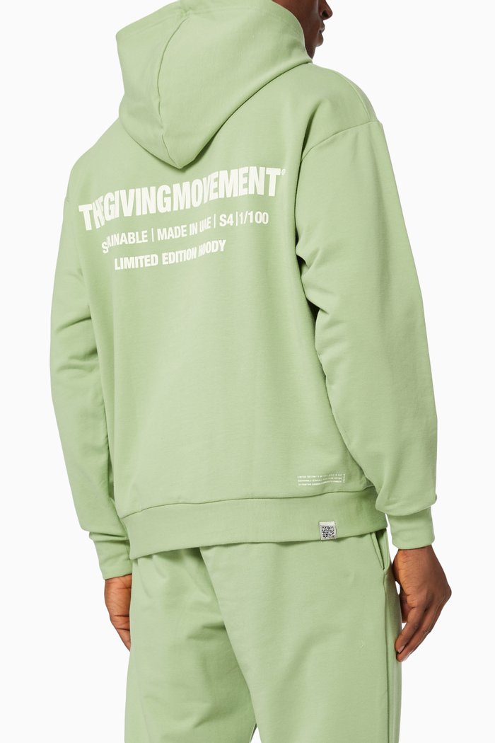

Classic Oversized Hoodie in Organic Cotton, Green