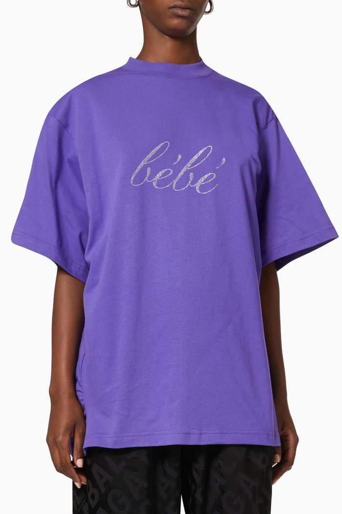 

Bébé Oversized T-shirt in Cotton Jersey, Purple