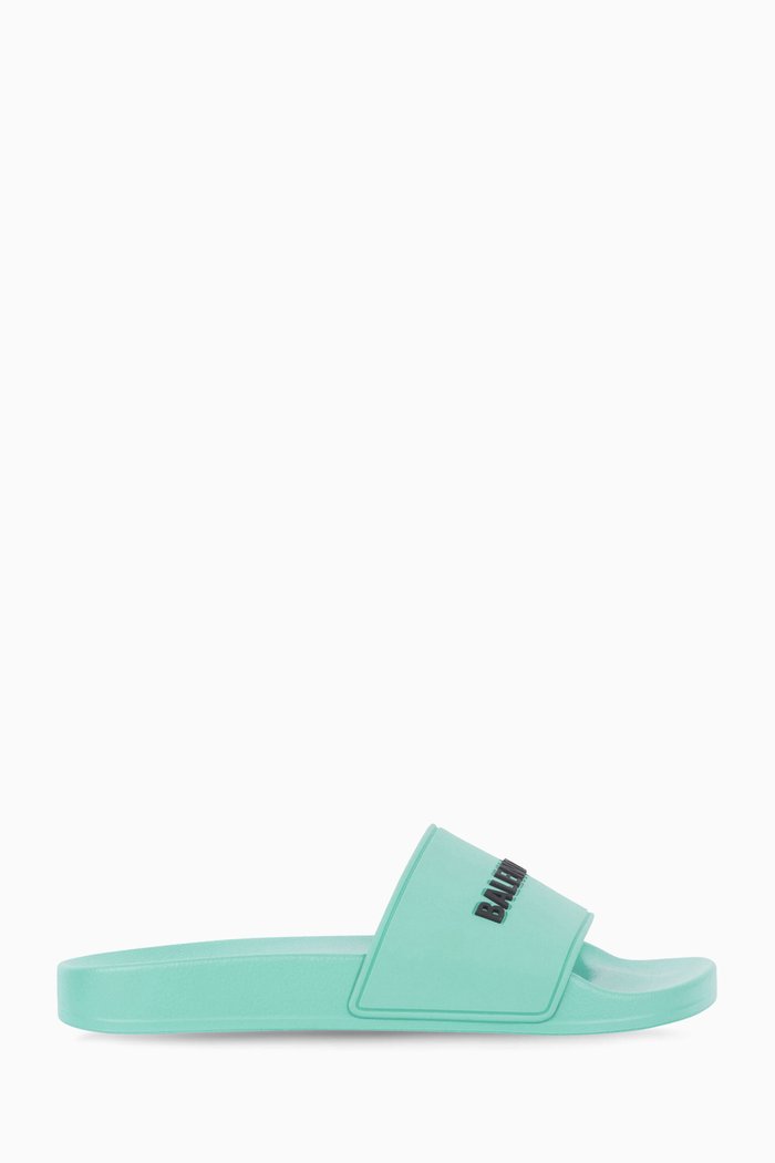 

Logo Pool Slides in Rubber, Green