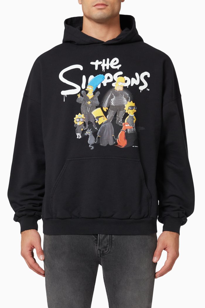 

The Simpsons TM & © 20th Television Hoodie in Cotton Fleece, Black