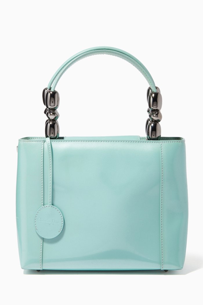 

Top Handle Bag in Leather, Blue