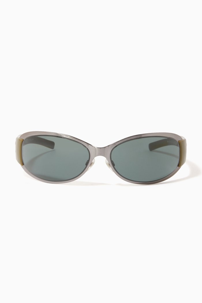 

CC Rectangle Sunglasses in Acetate, Green
