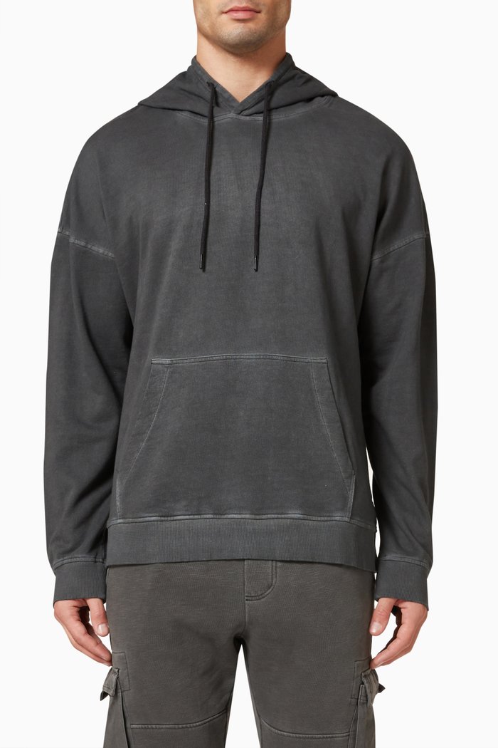 

Lived-In Hoodie in Cotton, Black