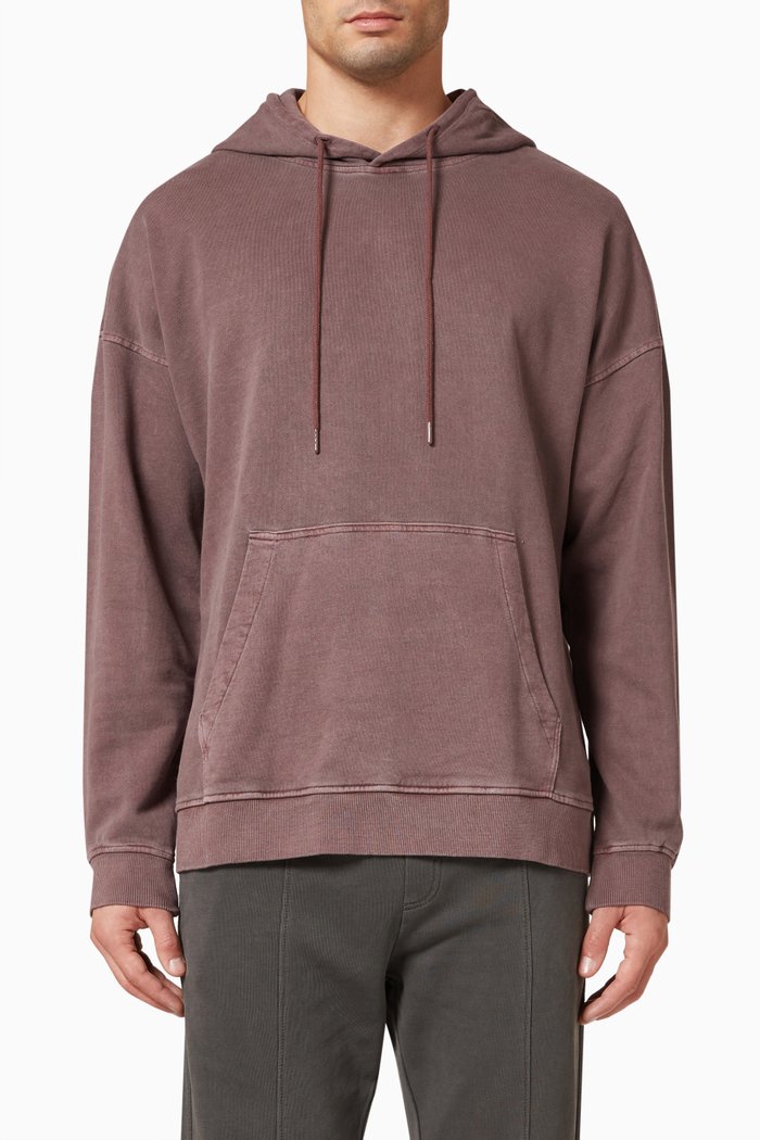 

Solid Coloured Hoodie in Cotton, Purple
